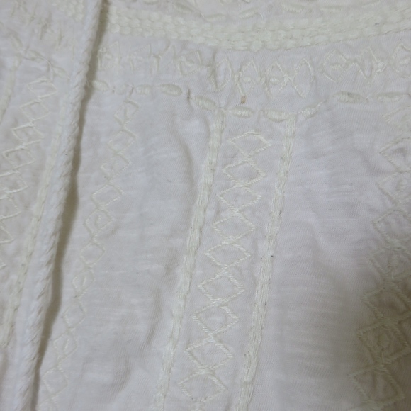 SOLD Lucky Brand Ivory Peasant Top Size Medium EUC - Picture 3 of 3